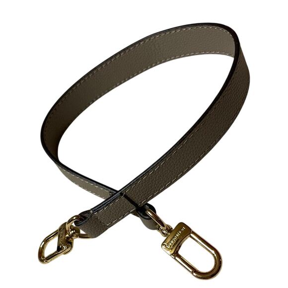 Louis Vuitton Accessories - Louis Vuitton Beige/ Dune Short Bag Strap W/ Gold Clasp 21 Inch
